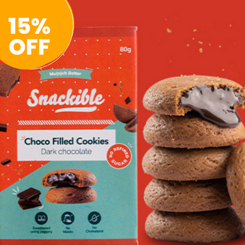Snackible Choco Filled Cookies Dark Chocolate